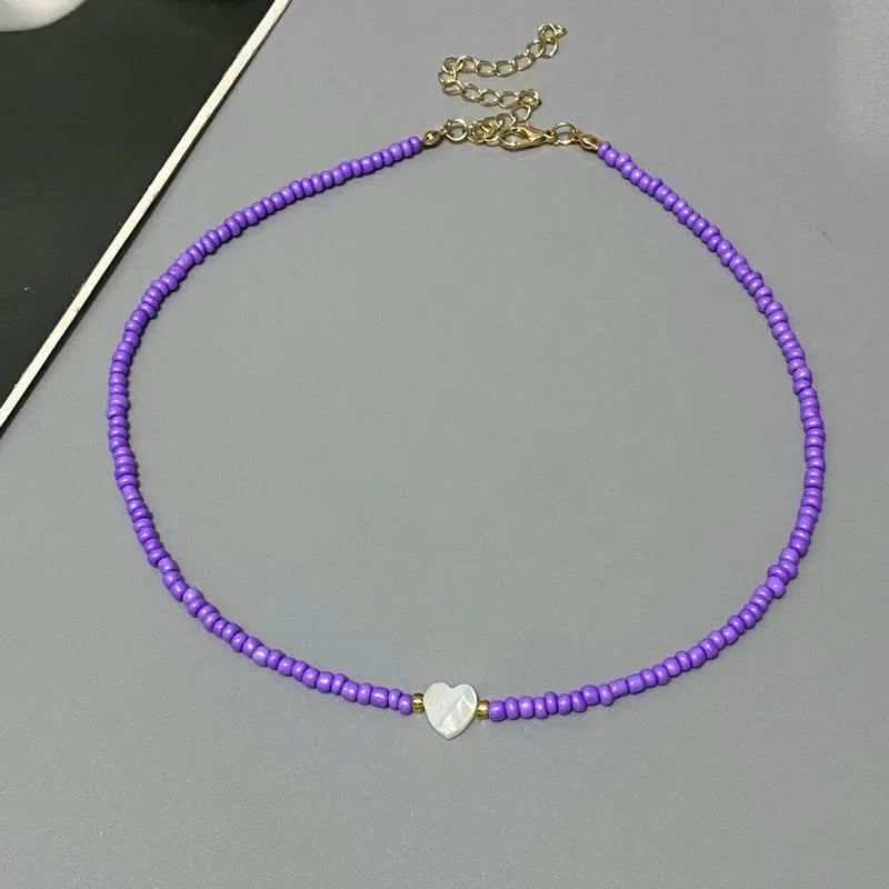 Colorful Heart Beads Necklace