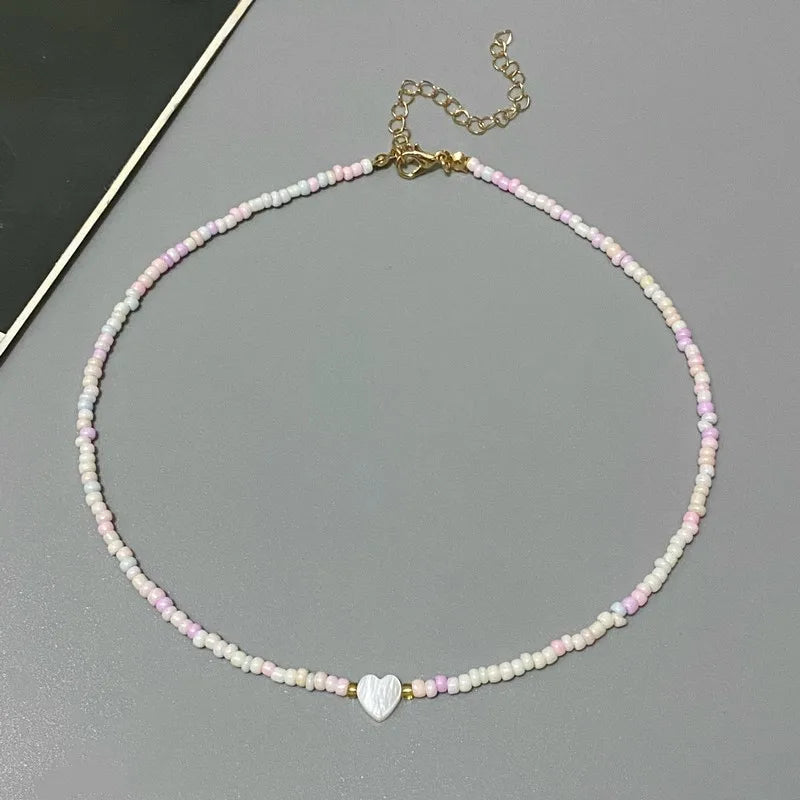 Colorful Heart Beads Necklace