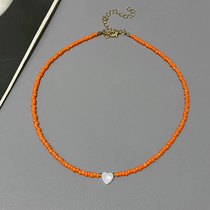 Colorful Heart Beads Necklace