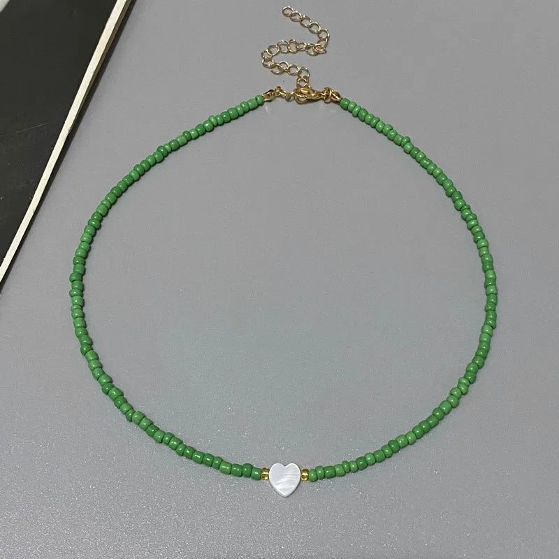 Colorful Heart Beads Necklace