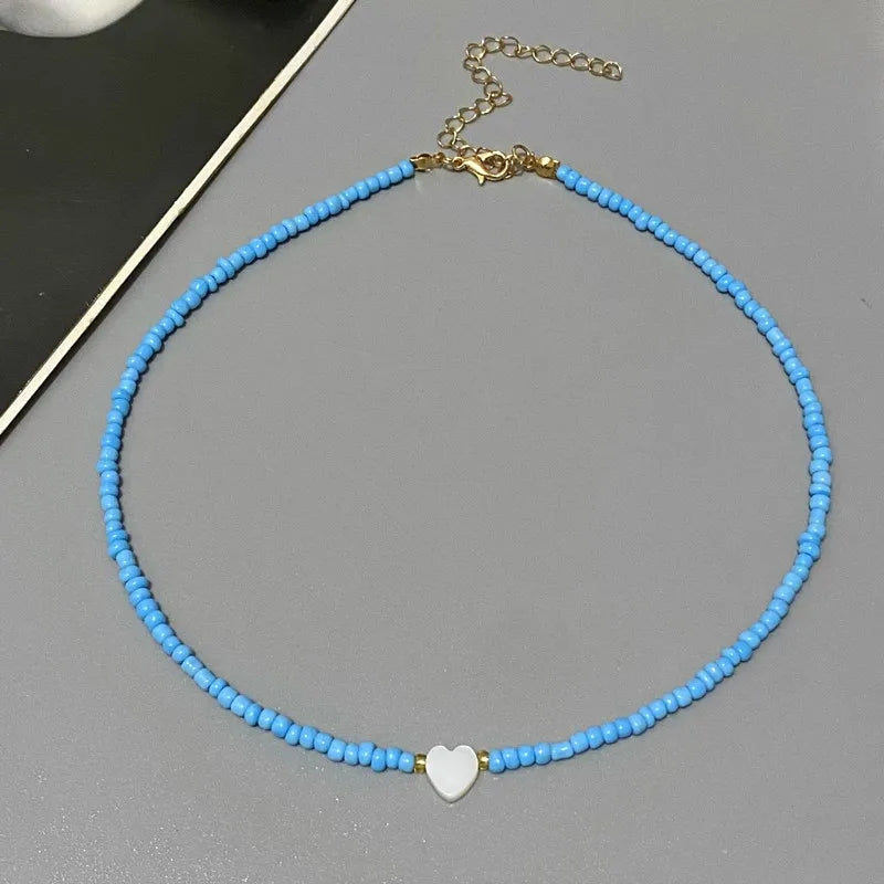 Colorful Heart Beads Necklace